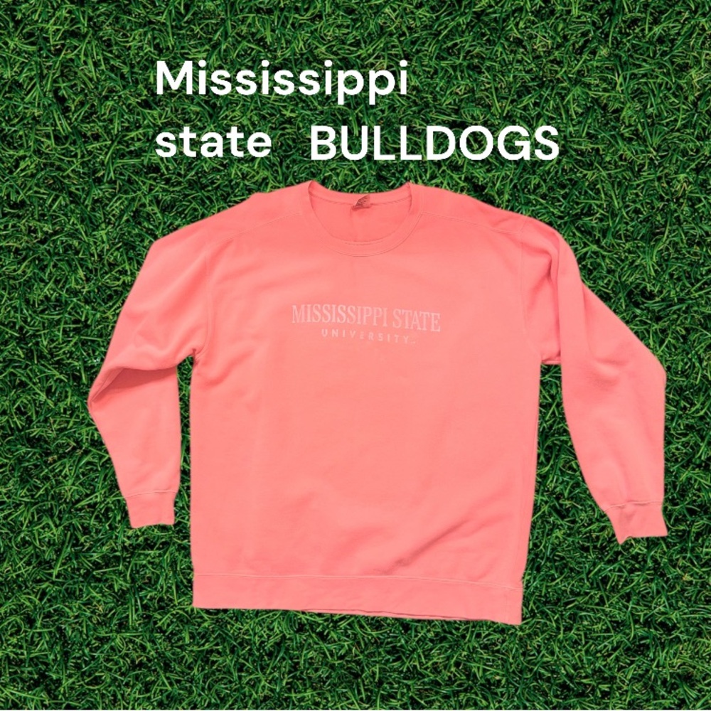 MISSISSIPPI STATE UNIVERSITY BULLDOGS coral sweatshirt women’s size XXL